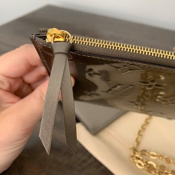 SOLD NEW Louis Vuitton Pochette Felicie Champage Vernis - Picture 10 of 14